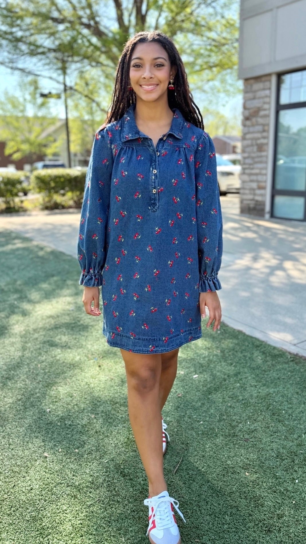 Cherry on Top Denim Dress