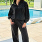Kaia Micro Polka Dot Sweatshirt - Black & White