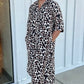 Uncle Frank Leopard Shift Shirt Dress