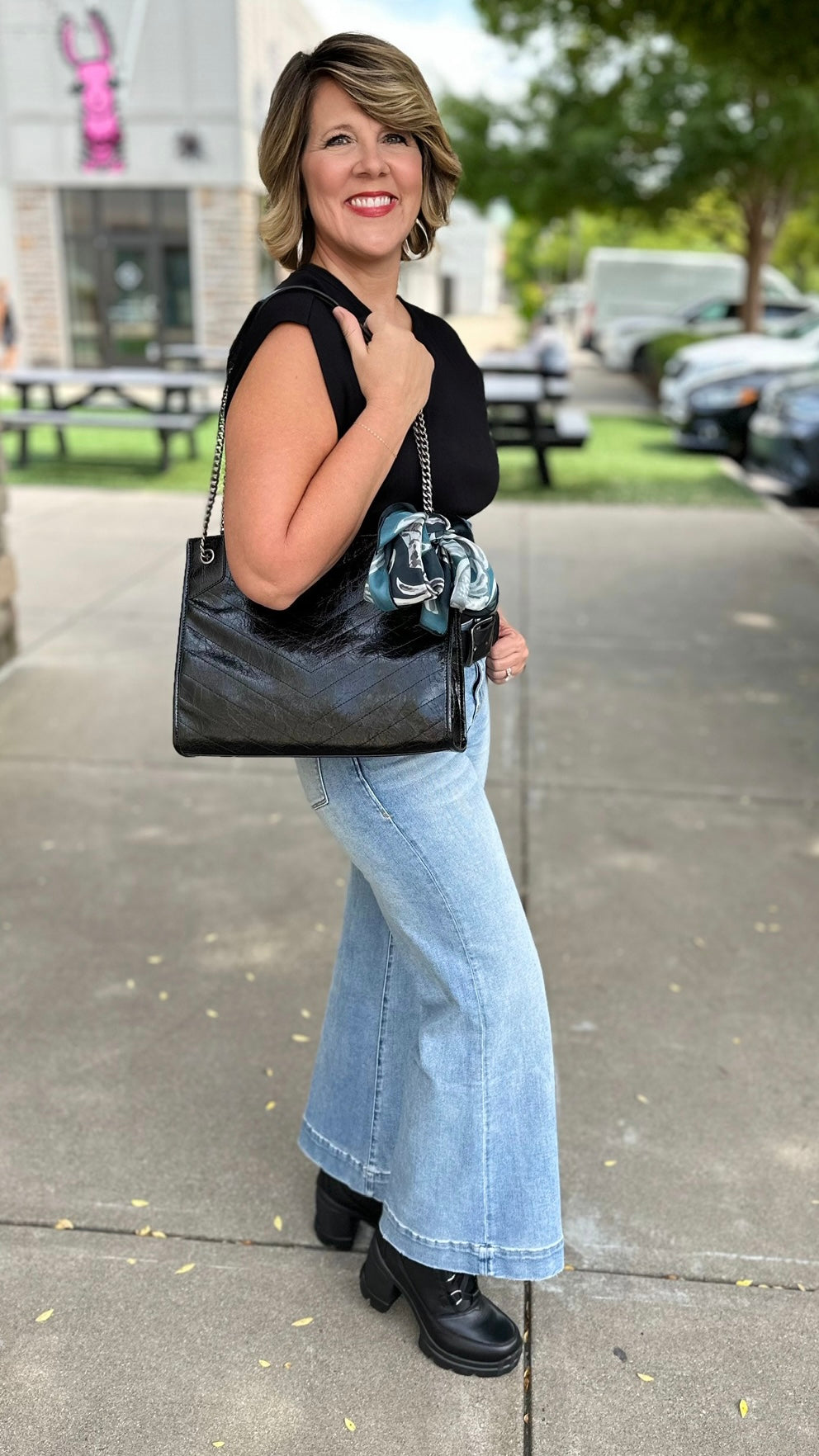 Dear John Fiona Mid Rise Wide Leg Jean - Montilla