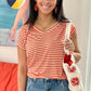 Delilah Stripe Top - Orange