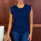 Another Love Ciara Cap Sleeve Top - Black Iris