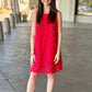Clara Cherry Red Dotty Dress