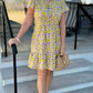 Uncle Frank Lime Tulip Shirred Front Dress