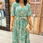 Uncle Frank Midi Tiered Dress - Green