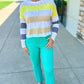 Dear John Jeanne Crop Microflare Jean - Aqua