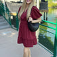 Perfect Puff Sleeve Dress - Burgundy