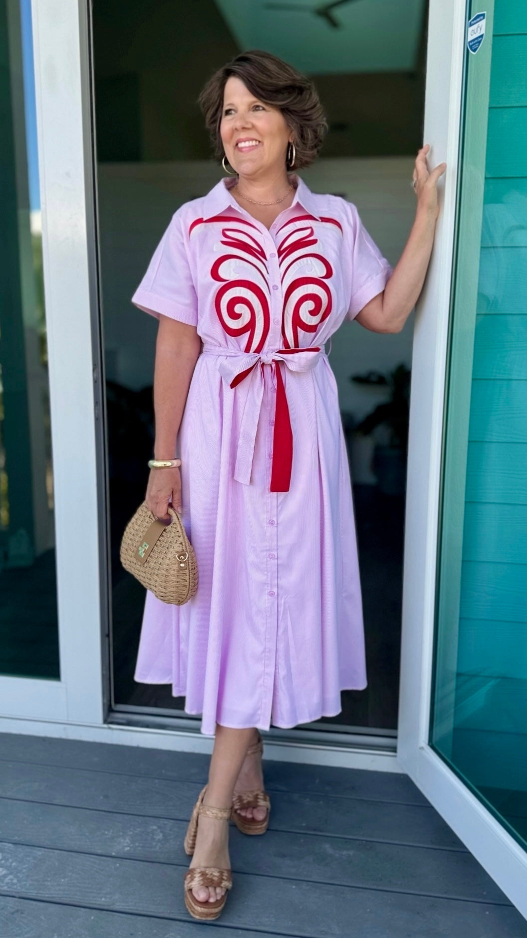 Rory Shirt Dress - Pink