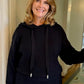 Sweater Knit Hoodie - Black
