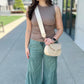 Wearables Terraced Wide Leg Pant - Teal