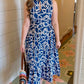 Tabi Rope Midi Dress - Navy & White