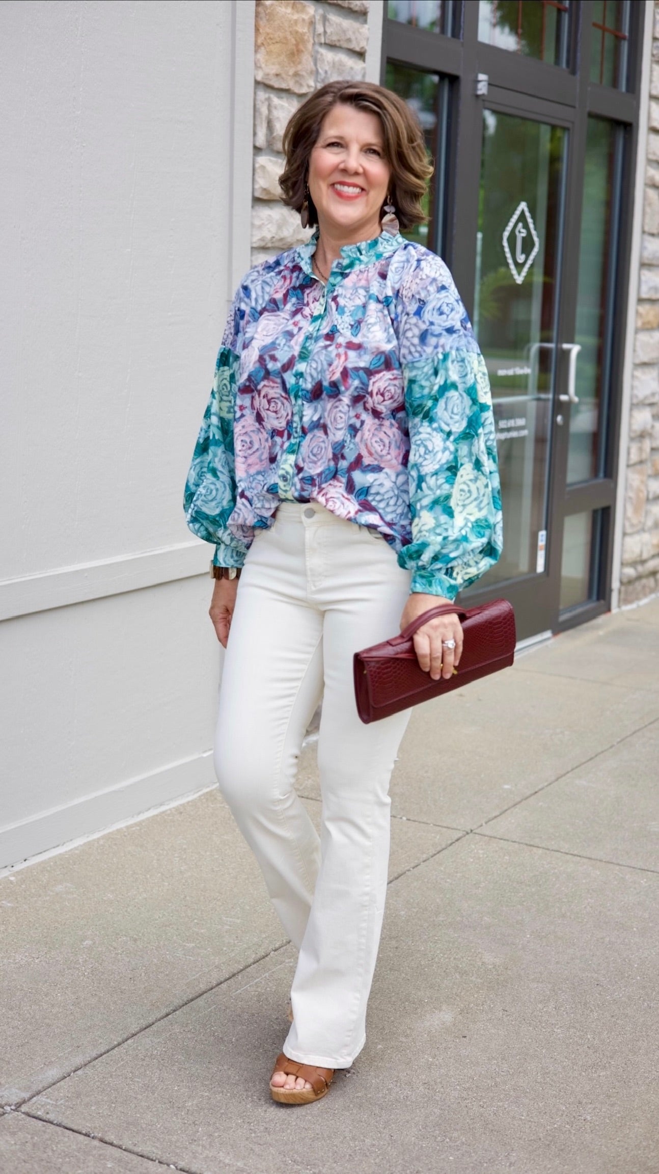 Rose Garden Button Up Blouse