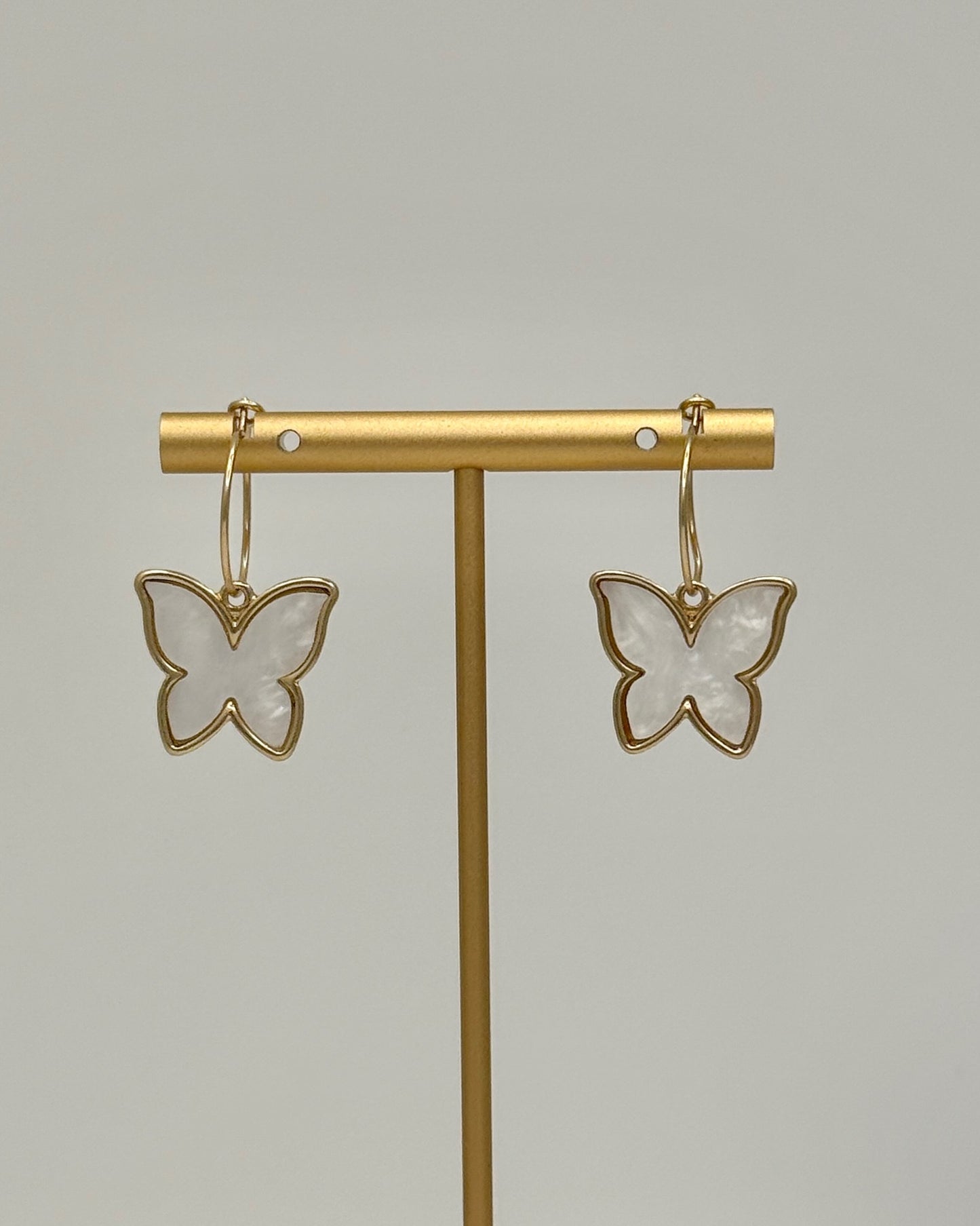 Shell Butterfly Dangle Earrings