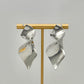 Silver and Crystal Swirl Earrings