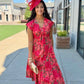 Uncle Frank Midi Dress - Coral