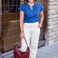 Rebecca Denim Ruffle Sleeve Top