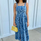 Jackie Chain Midi Dress - Denim