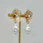 Flower Earrings with Pearl
