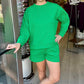 Quilted Queen Elastic Band Shorts - Shamrock