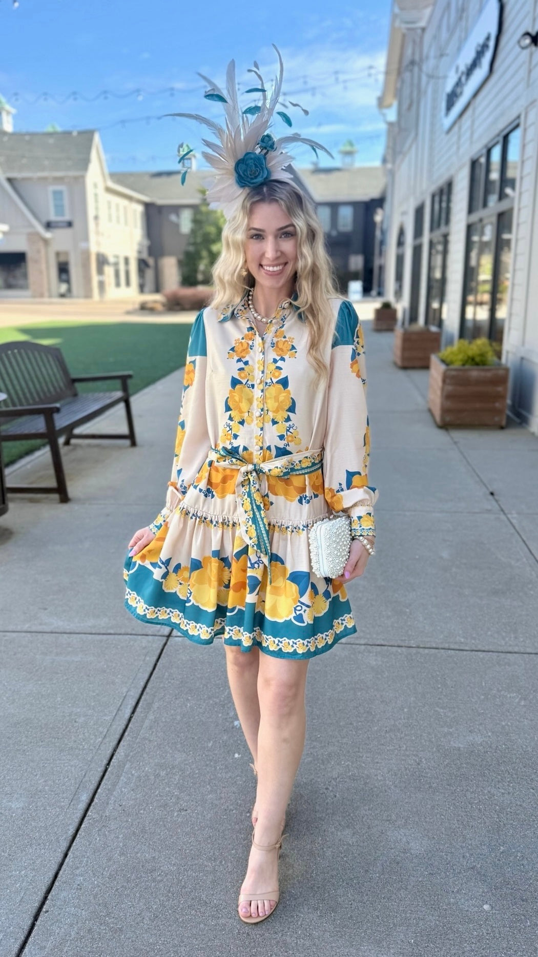 Harper Floral Belted Dress