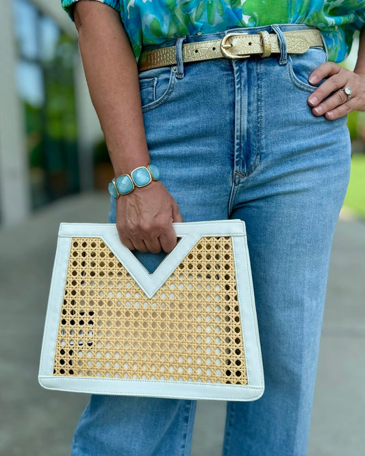 Square Stone Bracelet - Ice Blue