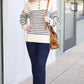 Hamptons Stripe Sweater - Ecru