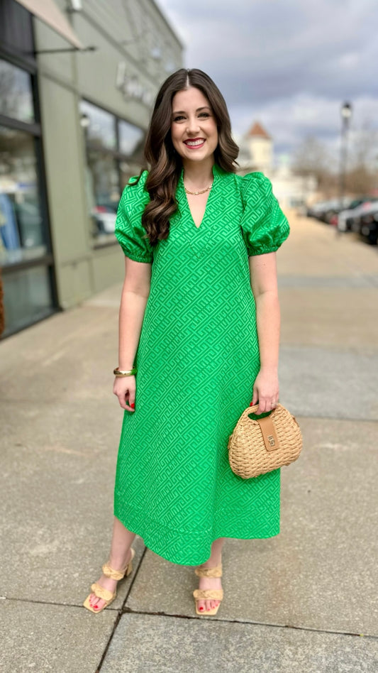 Emily McCarthy Hampton Dress - Fairway Green