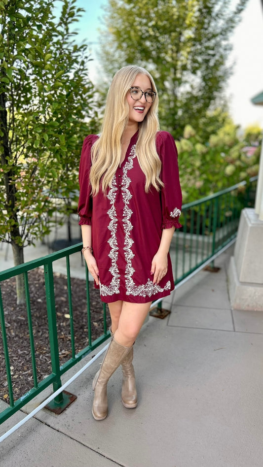 Lyla Dress - Garnet