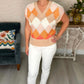 Another Love Sunburst Argyle Sweater Vest