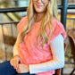 Ivy Jane Faux Fur Tee - Flamingo