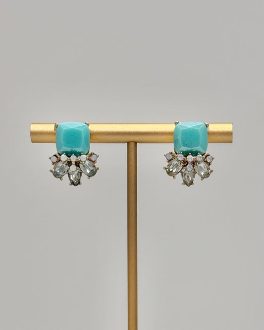 Flower Crown Turquoise Earrings