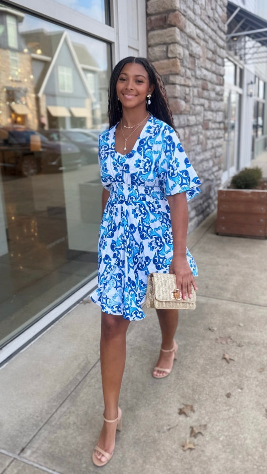 Tolani Dress Diana - Aqua