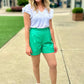 Tyler Boe Vegan Leather Shorts - Parakeet