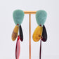 Teardrop Resin Statement Earrings - Red