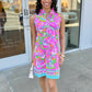 Tabi Pink Multi Swirl Dress