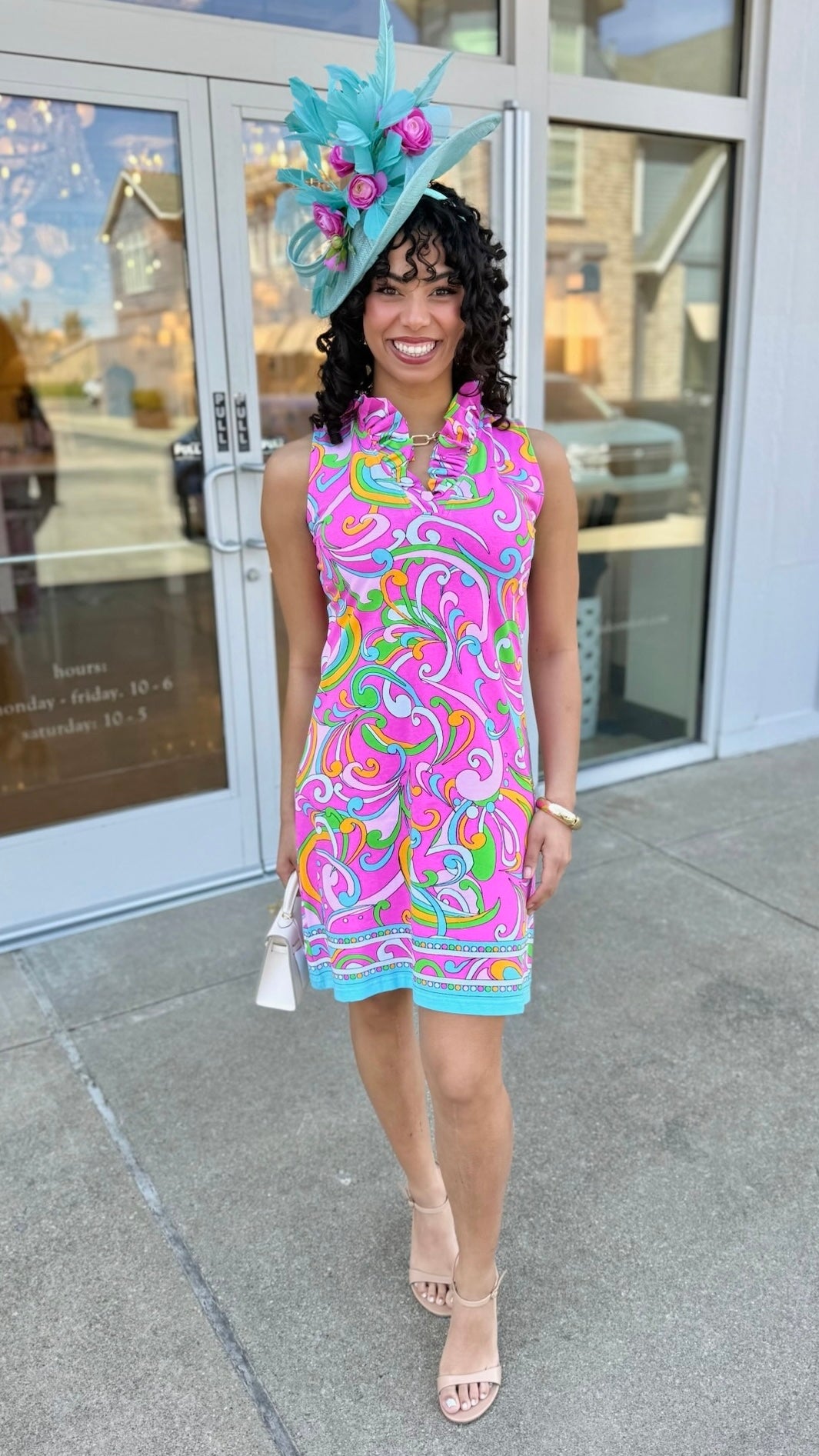 Tabi Pink Multi Swirl Dress