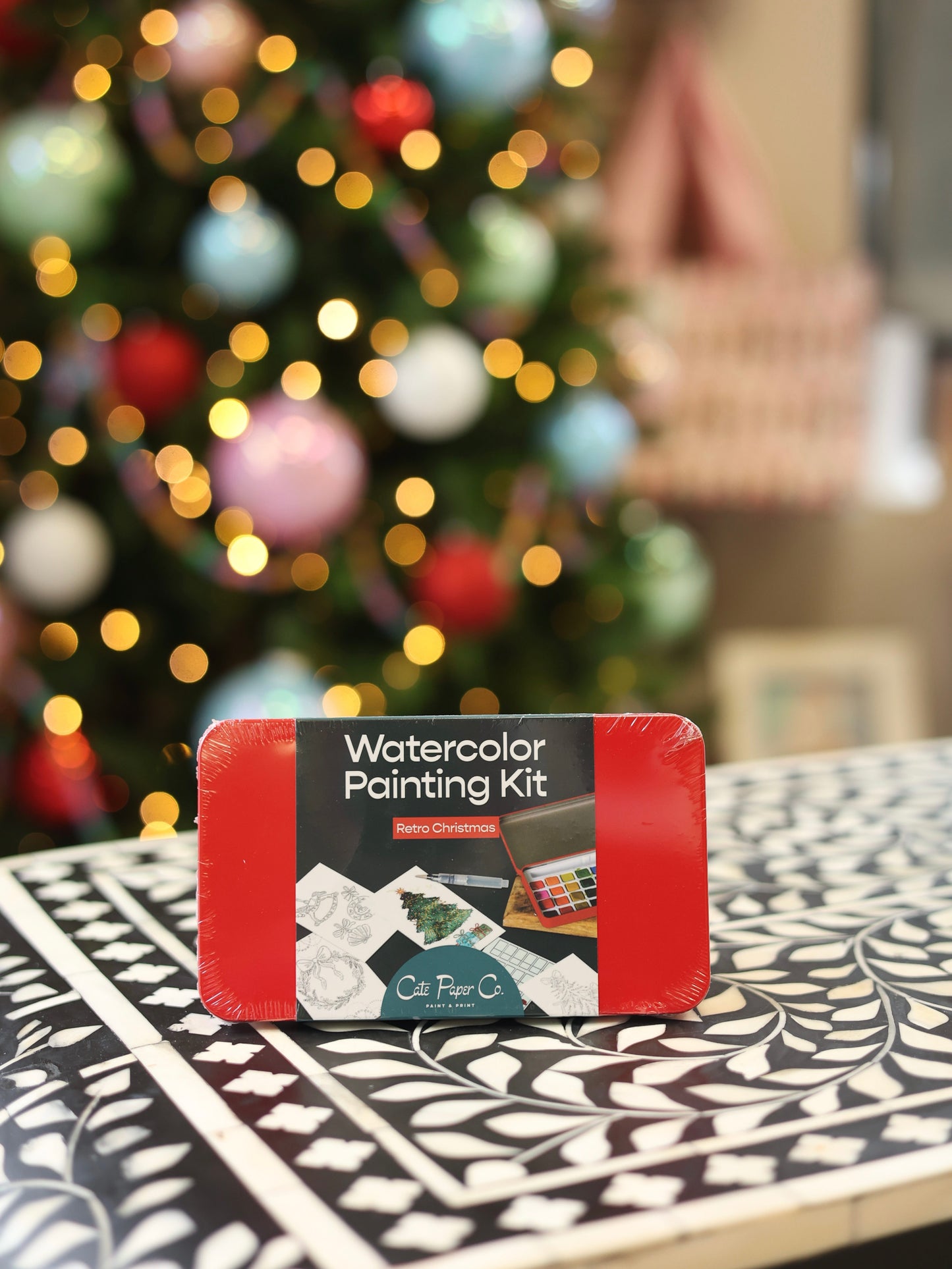 Retro Christmas Watercolor Painting Kit