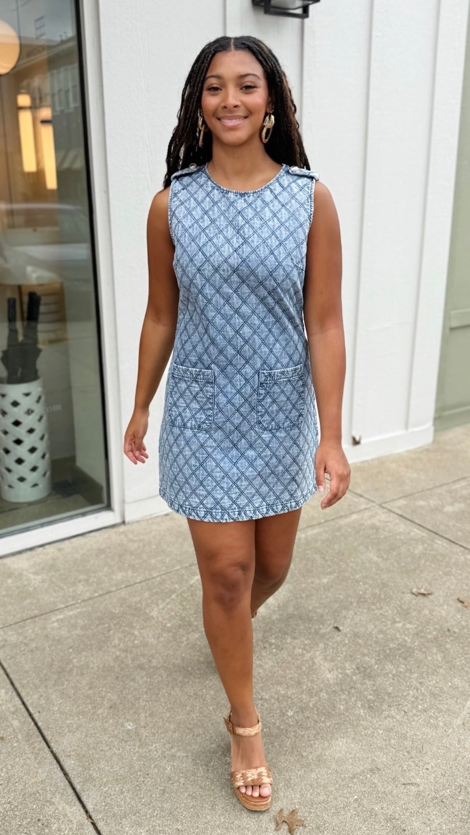 Brielle Diamond Denim Dress