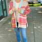 Multicolor Abstract Cardigan