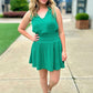 Michael Stars Viola Split Neck Tank - Kelly Green