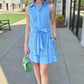 Rose Lace Dress - Light Blue