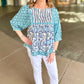 Ivy Jane Many Blues Babydoll Blouse