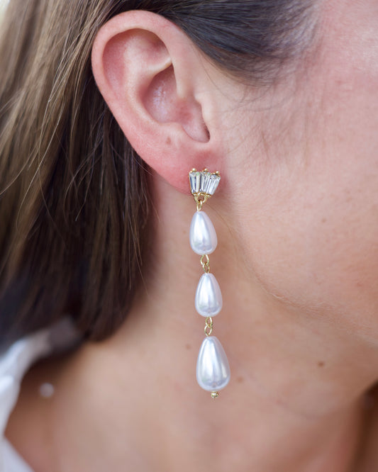 Charlotte Gold & Pearl Earrings