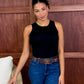 Teak Rustic Mohawk Leather Belt