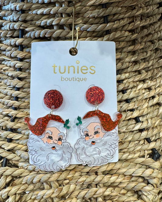 Santa Sparkle Hat Earrings