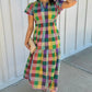 Uncle Frank Shirred Front Dress - Plaid