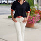 Andrea Black V Neck Top