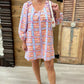 Uncle Frank Big Roses Dress - Plaid