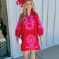 Clarissa Dress - Red & Pink