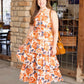 Maeve Floral Halter Dress - Amber